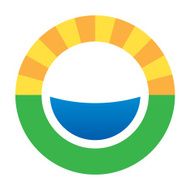 Nature fill in logo landscape sunrise icon