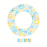 Summer wreath background N4