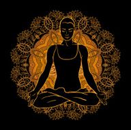 beautiful woman doing yoga meditation N4