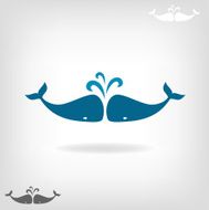Vector image of a big whale N8