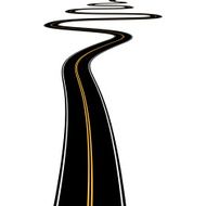 Abstract Asphalt Road Isolated On White Background N3
