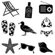 relaxing at the beach icons