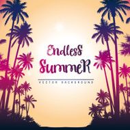 Summer square background with palm trees N2