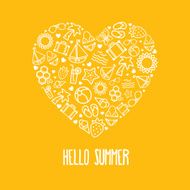 Summer heart shaped background N2