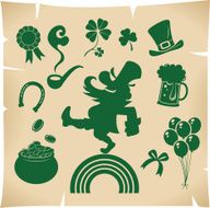 Icon set of St Patrick&#039;s day