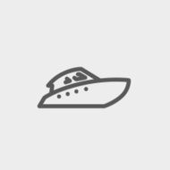 Speedboat thin line icon N3