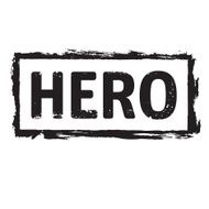 Black vector grunge stamp HERO N2