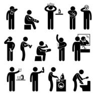 Man using Healthcare Product Pictogram