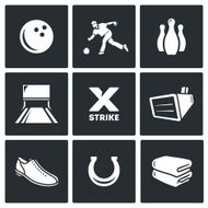 Bowling icons Vector Illustration N2