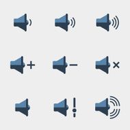 Speaker icons set