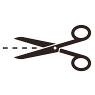 Scissors with cut lines N3