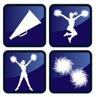 Cheerleader Icon Buttons