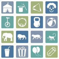 Vector Set of Circus Icons N19
