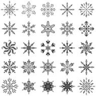 Snowflakes outline set