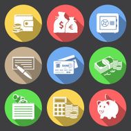 Finance and money icon set N3