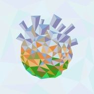 Ecology concept Green planet being destroyed