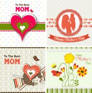Template greeting card mother day N2