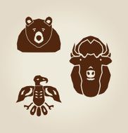 indian animals in brown colors