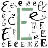 Vector alphabet Letter E