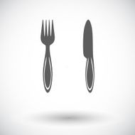 Cutlery single flat icon N6
