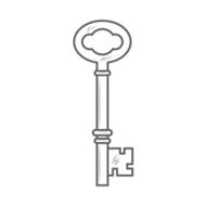 Key isolated on white background vector N9
