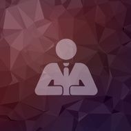 Businessman in flat style icon N2