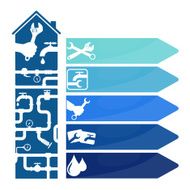 Repair of plumbing and symbol