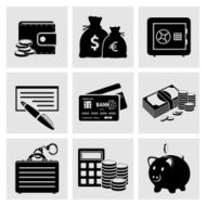 money icons set N13