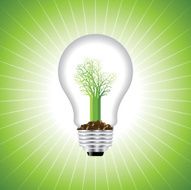 Bulb light of green energy ecology concept