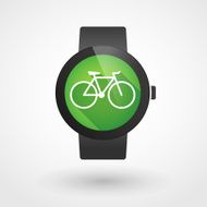 Smart watch icon with a bicycle