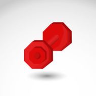 Dumbbell flat vector icon