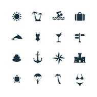 Beach Icons Set N7