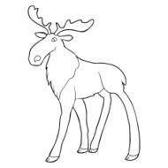Moose outline illustration