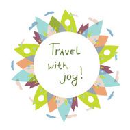 Travel logo or frame for the text with nature