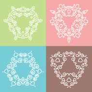 Premium quality outline emblems frames and badges templates Set 4