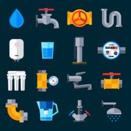 Water Supply Icons
