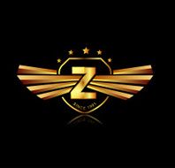 Letter Z winged crests logo Alphabet logotype design concept