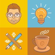 Vector graphic designer icons and signs N2