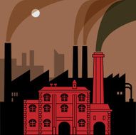 Industrial landscape vector