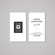 Photo studio business card design concept Logo with heart photo