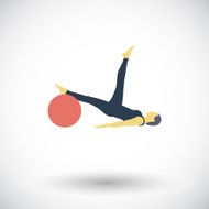 Yoga flat icon N7