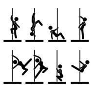 Sexy Pole Dance Pictogram
