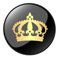 Golden Crown Icon Button