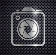 Flat metallic logo camera N2