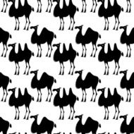 Decorated camels Seamless background pattern N2
