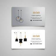 Interior and Furniture Designer vector business card template