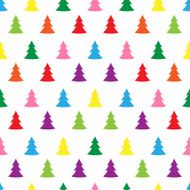 Seamless simple cute christmas tree illustration