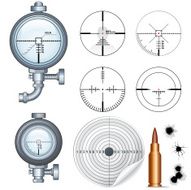 Sniper Scopes and Crosshairs Vector Image
