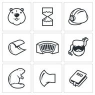 Beaver vector icon isolated