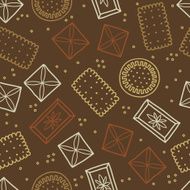 Seamless pattern with cookies N5